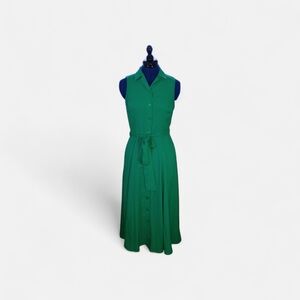 Kate Spade New York Green Sleeveless Button-Down Dress Size 2